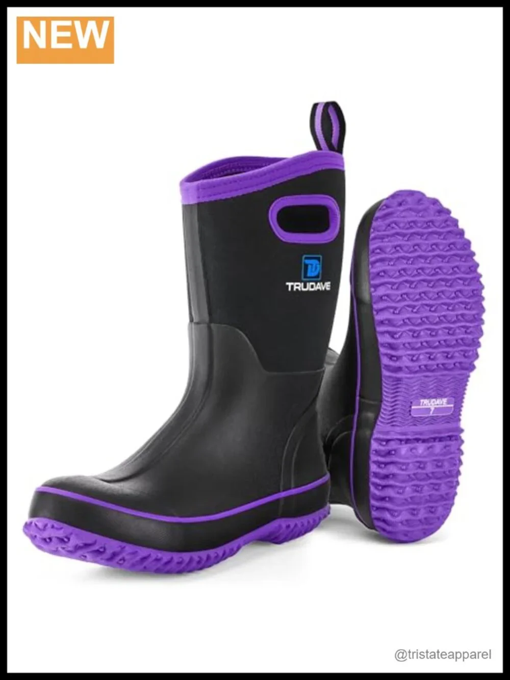 Waterproof Mid Calf Rain Boots for Women Insulated Neoprene Outdoor Work Mud